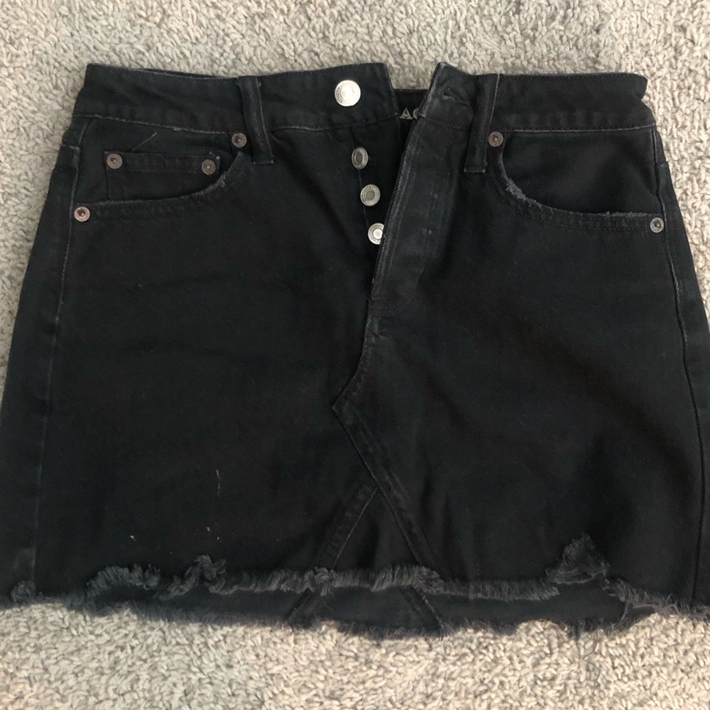 Button Up Jean Skirt